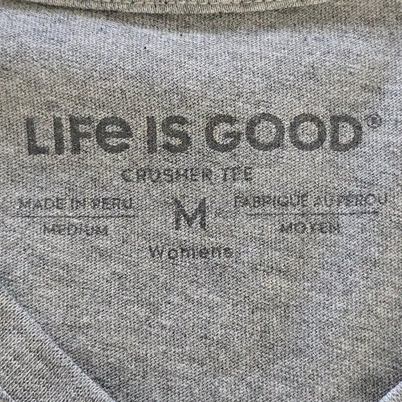 Life is Good Crusher V-Neck T-Shirt - Towering Daisies Bike Graphic - Picture 13 of 15